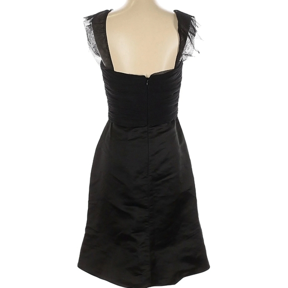 VERA WANG Lavender Label Black Silk Cocktail Dress Size 10 - Picture 3 of 5